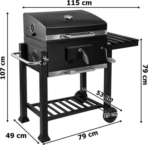 Grill węglowy VULCAN z rusztem żeliwnym