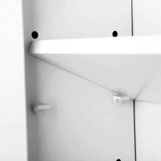 Biała szafka łazienkowa z lustrem 60x15x55 cm VASAGLE
