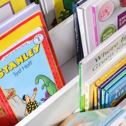 Kosmiczny regał na książki i zabawki dla dzieci, MDF, biały