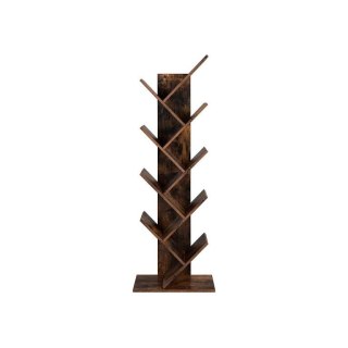 Regał drzewko VASAGLE, 8 półek, rustykalny brąz, 141 cm