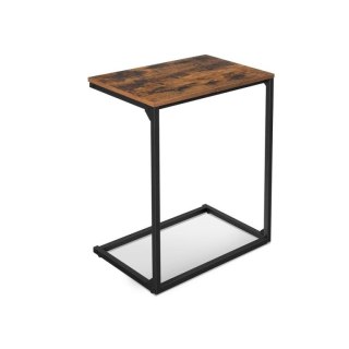 Stolik pomocniczy do laptopa rustykalny 55x35x66 cm czarny