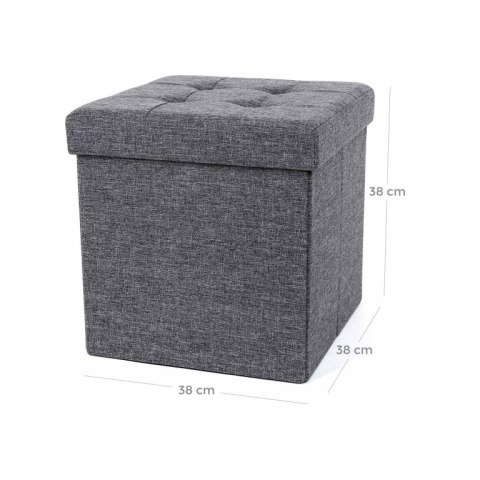 Taboret składany SONGMICS ciemnoszary 38x38x38 cm 40 l