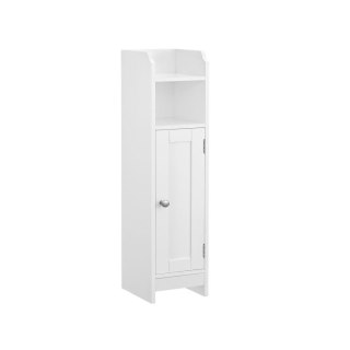 VASAGLE szafka łazienkowa biała, 80 cm, MDF, regulowane pół