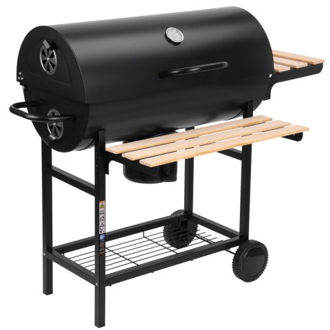 Grill węglowy ogrodowy beczka 2 ruszty BAREL WOOD