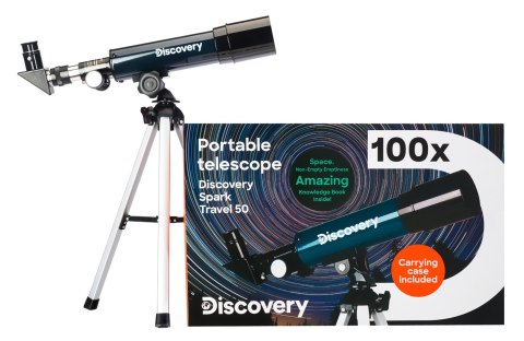 (ES) Teleskop Levenhuk Discovery Spark Travel 50 z książką