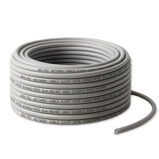 Kabel sieciowy Qoltec Patchcord skrętka UTP | Miedziany Cu | CAT6 | High speed 1Gb/s | LAN | 25m | Szary