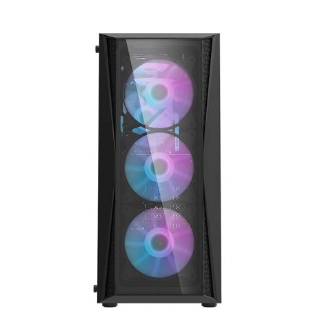 Obudowa komputerowa Darkflash DK352 Plus (czarna) + 4 wentylatory RGB