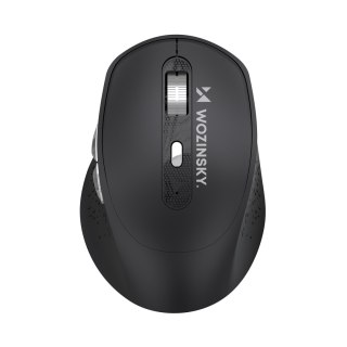 Myszka bezprzewodowa ergonomiczna 6 przycisków Bluetooth 1600 DPI - czarna