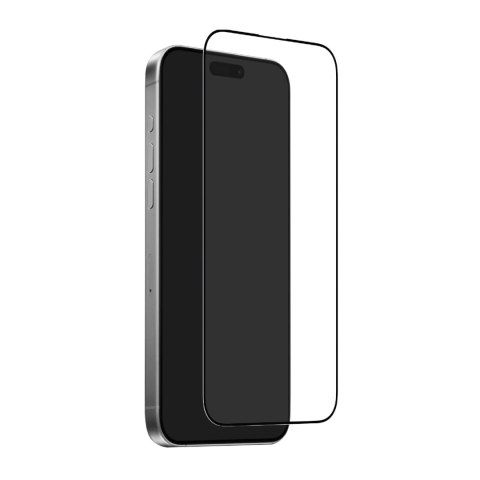 Szkło hartowane na iPhone 17 Pro z aplikatorem i czarną ramką Puro Frame
