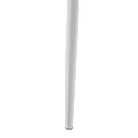 Białe krzesła do kuchni, zestaw 4 szt., stal, PVC, wygodne