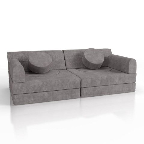 Designerska modułowa kanapa dziecięca 150 cm, szara