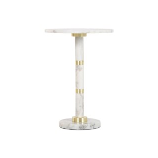 Stolik Home ESPRIT Biały Złoty 41 X 41 X 58 CM