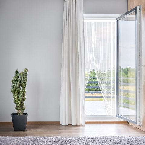 Moskitiera do przycięcia BIAŁA MAGNETYCZNA drzwiowa 100x220 cm