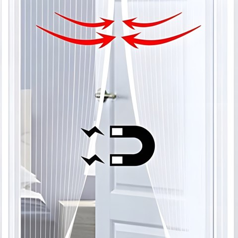 Moskitiera do przycięcia BIAŁA MAGNETYCZNA drzwiowa 100x220 cm