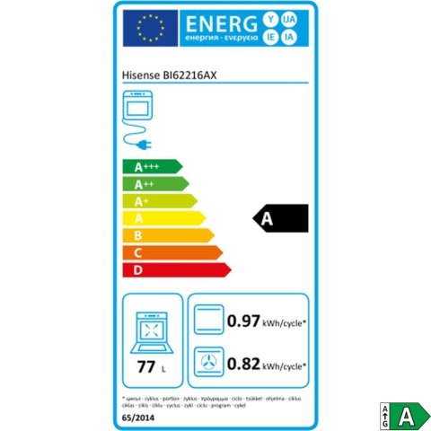 Piekarnik Hisense BI62216AX MF 77 L 3500 W (Odnowione B)