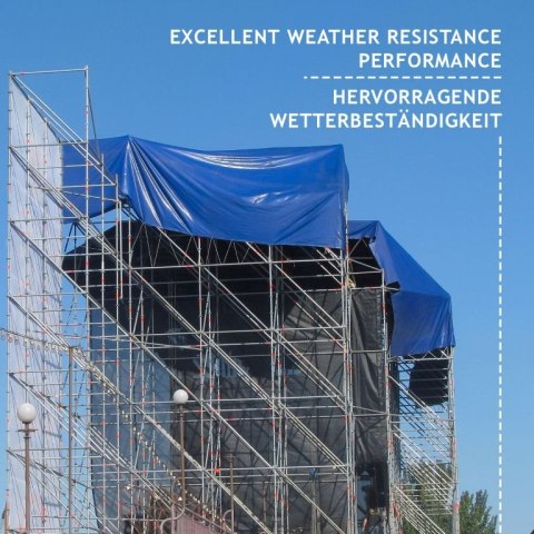 Plandeka JAGO 650 g/m², aluminiowe oczka, niebieska, 3x5 m