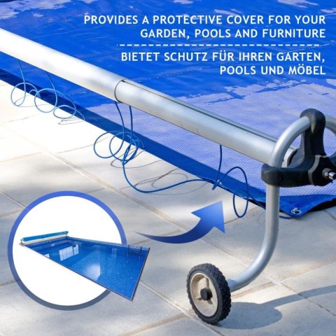 Plandeka JAGO 650 g/m², aluminiowe oczka, niebieska, 3x5 m