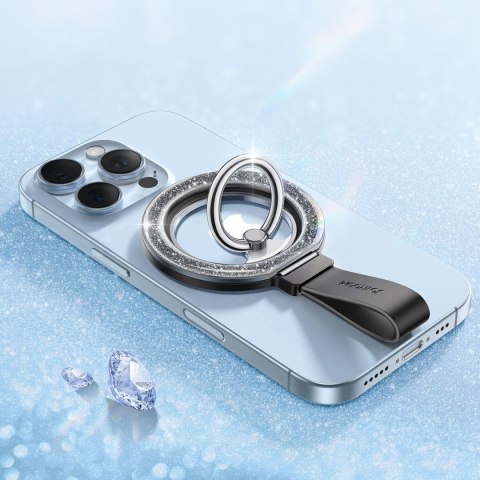 Uchwyt ring magnetyczny do telefonu - czarny