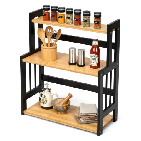 Regał kuchenny na przyprawy CEZAR NATURALNY BLACK
