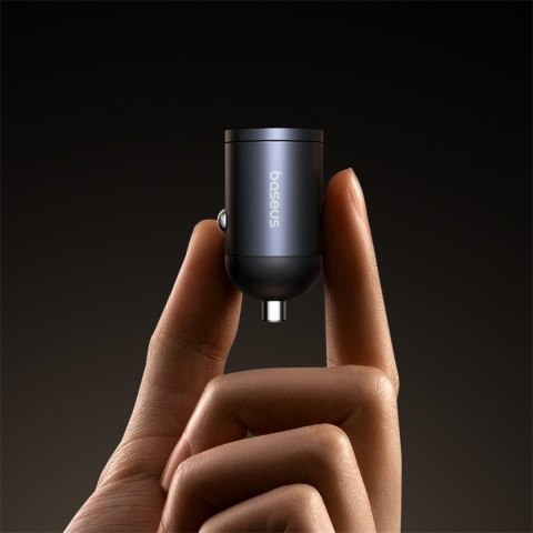 Ładowarka samochodowa USB-A USB-C 30W - czarna