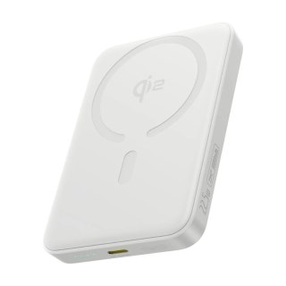 Powerbank bezprzewodowy 10000mAh 22.5W MagSafe z kablem USB-C 30cm - biały