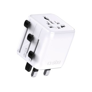 Adapter podróżny przejściówka do gniazdek EU UK US AUS - biały