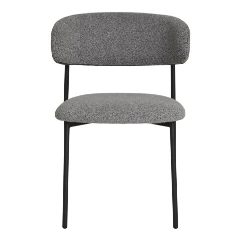 Krzesło Mira boucle szare jasne/czarne
