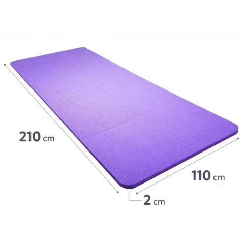 Mata gimnastyczna 210x110 cm, XXL, fioletowa