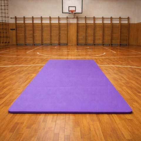 Mata gimnastyczna 210x110 cm, XXL, fioletowa
