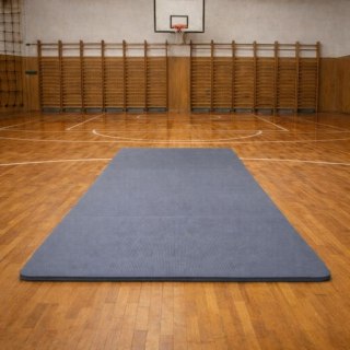 Mata gimnastyczna 210x110 cm, XXL, szara