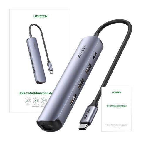 Hub UGREEN Revodok CM418 5w1 (szary)