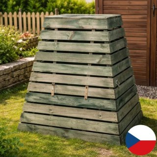 Kompostownik ogrodowy drewniany 800 l piramida - ekologiczny