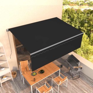 Ręcznie zwijana markiza z zasłoną, 4,5x3 m, antracytowa