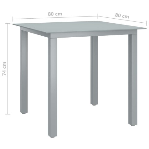 5-cz. zestaw mebli jadalnianych do ogrodu, aluminium