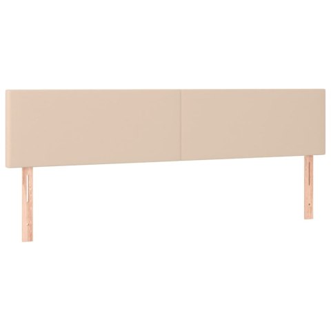 Łóżko kontynentalne z materacem, cappuccino ekoskóra 180x200 cm