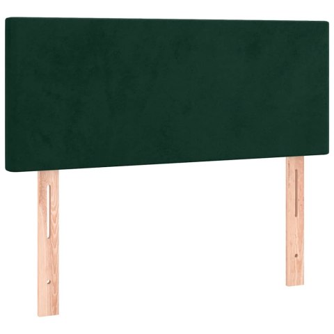 Łóżko kontynentalne z materacem, zielone, aksamit, 80x200 cm