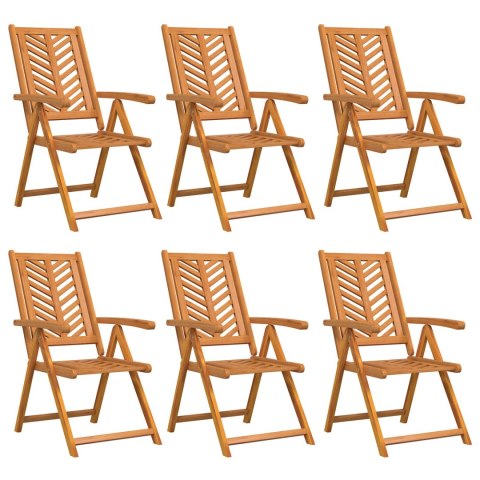 Krzesło Ogrodowe 6 pcs Brązowy 57 x 72 x 109 cm