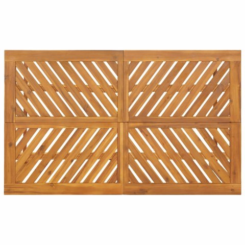 Zestaw do jadalni w ogrodzie 7 pcs Brązowy Lite Drewno Akacji