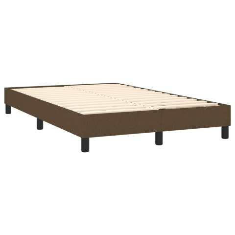 Łóżko kontynentalne z materacem, brązowe, 120x190 cm, tkanina