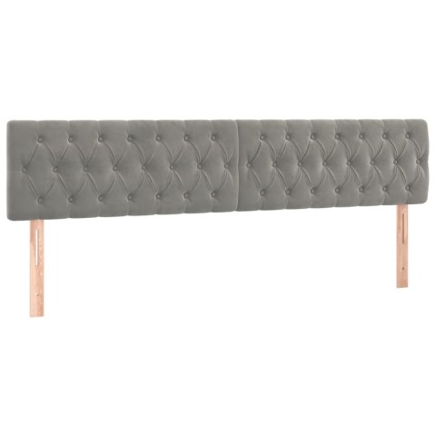 Łóżko kontynentalne z materacem i LED, jasnoszare, 120x190 cm