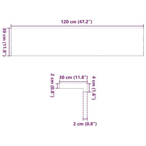 Stopnie schodowe 12 szt. brązowe 120x30x2 cm lite drewno dębowe