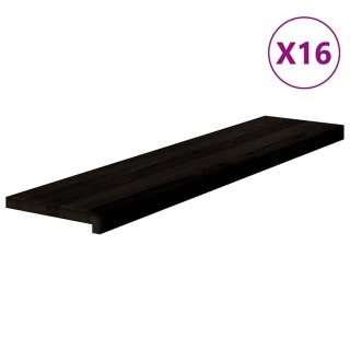 Stopnie schodowe 16 szt. brązowe 110x30x2 cm lite drewno dębowe