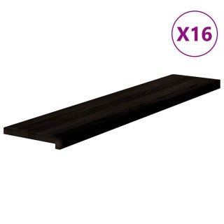 Stopnie schodowe 16 szt. brązowe 120x30x2 cm lite drewno dębowe