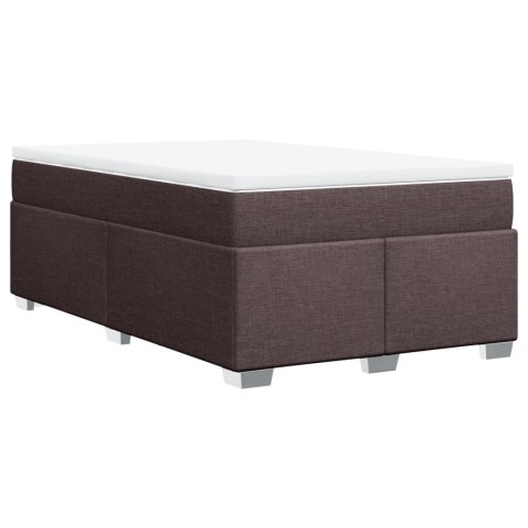 Łóżko kontynentalne z materacem, ciemnobrązowe, 120x190 cm