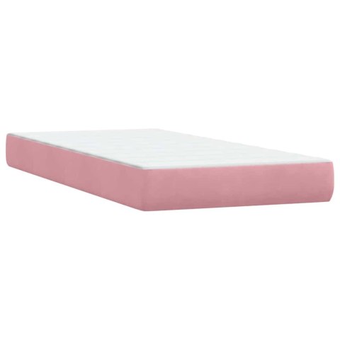 Łóżko typu Box Spring z materacami Różowy 180x210 cm Aksamit