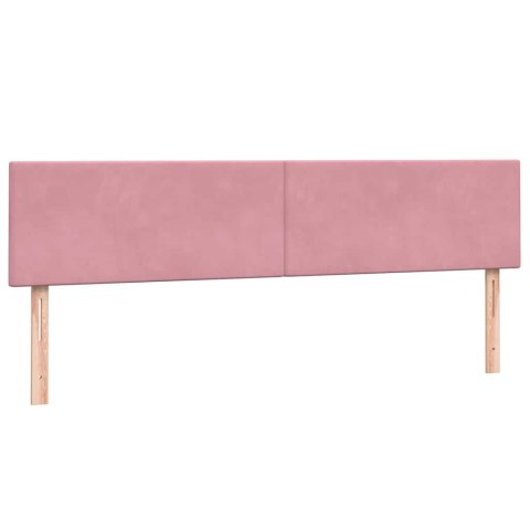 Łóżko typu Box Spring z materacami Różowy 180x210 cm Aksamit