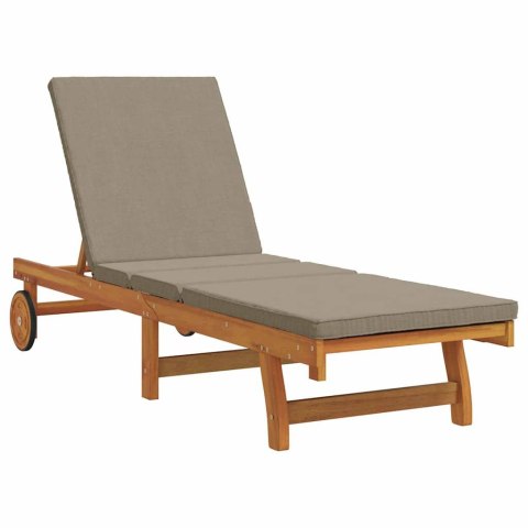 Leżak 2-osoba 3 pcs Brązowy Lite Drewno Akacji