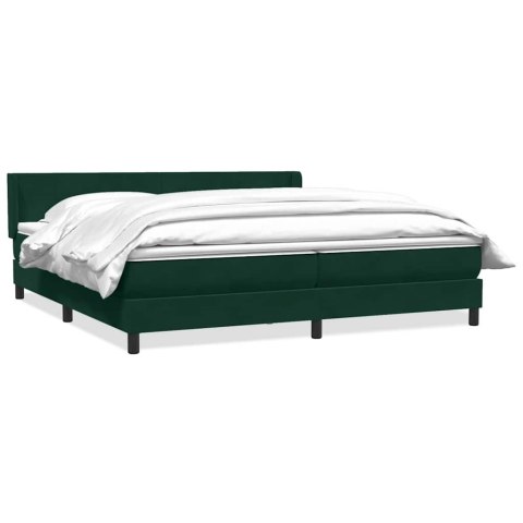Łóżko typu Box Spring z materacem Ciemnozielone 180x220 cm