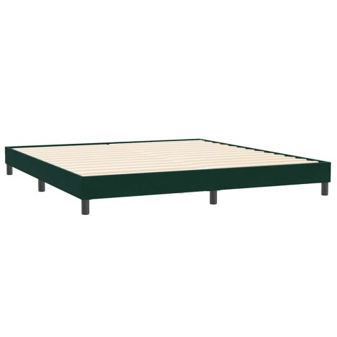 Łóżko typu Box Spring z materacem Ciemnozielone 180x220 cm