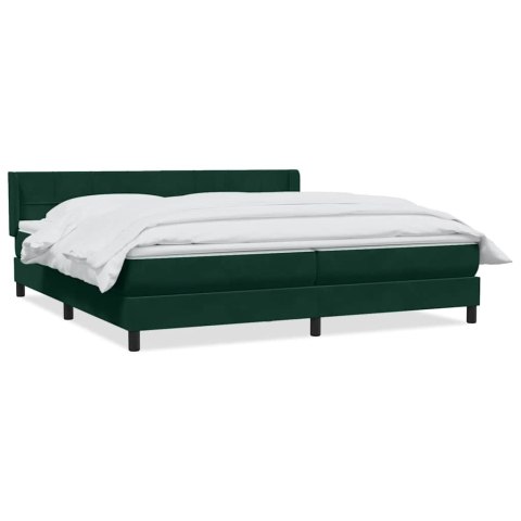Łóżko typu Box Spring z materacem Ciemnozielone 180x220 cm